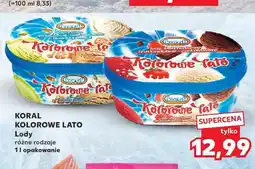 Kaufland Lody Kolorowe Lato śmietankowo-truskawkowo-czekoladowe oferta