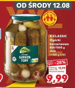 Kaufland Ogórki konserwowe K-Classic oferta