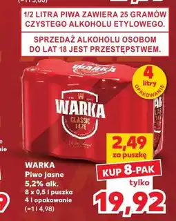 Kaufland Piwo Warka 8-pak oferta