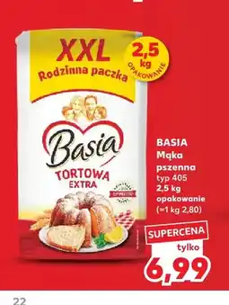 Kaufland Mąka pszenna Basia Tortowa Extra typ 405 oferta