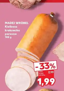 Kaufland Kiełbasa krakowska parzona Madej Wróbel oferta