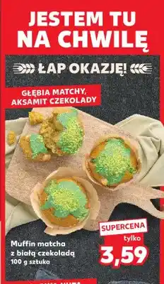 Kaufland Muffin matcha z białą czekoladą oferta