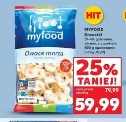 Kaufland Krewetki gotowane obrane z ogonkiem Myfood oferta