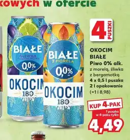 Kaufland Piwo bezalkoholowe Okocim Białe Morela oferta