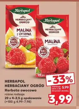 Kaufland Herbata owocowa Herbapol Herbaciany Ogród Malina z cytryną oferta