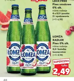 Kaufland Piwo bezalkoholowe Łomża Radler Grejpfrut oferta