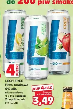 Kaufland Piwo bezalkoholowe Lech Elderflower Lemon oferta