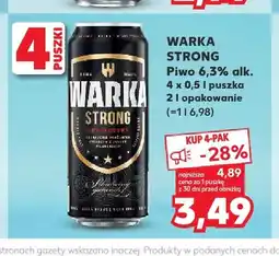 Kaufland Piwo Warka Strong 4-pak oferta
