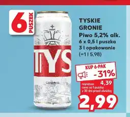Kaufland Piwo Tyskie Gronie 6-pak oferta