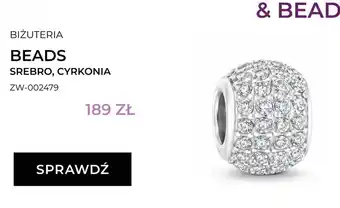 Zawieszka beads Briju Srebro Cyrkonia