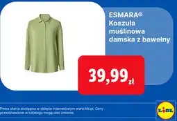 Lidl ESMARA Koszula muślinowa damska z bawełny oferta
