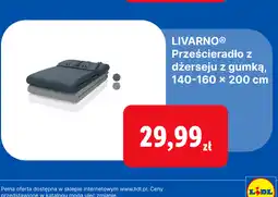 Lidl LIVARNO Prześcieradło z dżerseju z gumką, 140-160 x 200 cm oferta