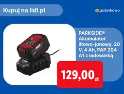 Lidl PARKSIDE Akumulator litowo-jonowy, 20 V, 4 Ah, PAP 204 A1 z ładowarką oferta