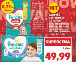 Kaufland Pampers Active Baby lub Jumbo Pieluchomajtki lub Pieluchy dla dzieci oferta