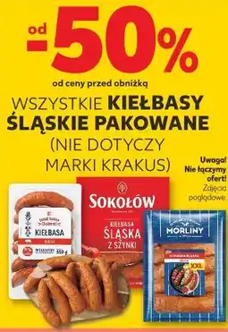 Kaufland Kiełbasy śląskie pakowane marki Krakus oferta