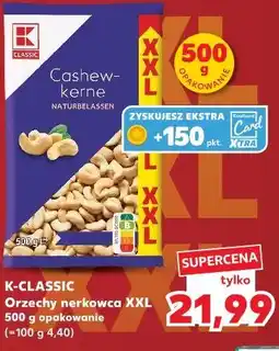 Kaufland K-Classic Orzechy nerkowca XXL (Cashew-kerne) oferta
