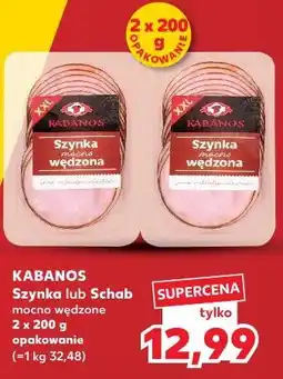 Kaufland Kabanos Szynka lub Schab mocno wędzone oferta
