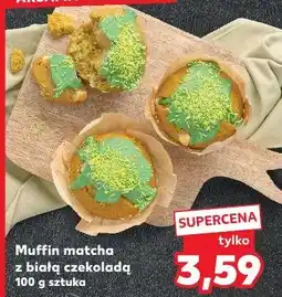 Kaufland Muffin matcha z białą czekoladą oferta