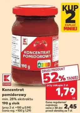 Kaufland Classic Koncentrat pomidorowy oferta
