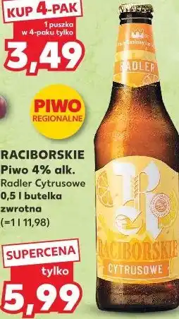 Kaufland RACIBORSKIE Piwo 4% alk. Radler Cytrusowe oferta