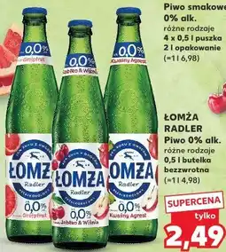 Kaufland ŁOMŻA RADLER Piwo 0% alk. różne rodzaje oferta