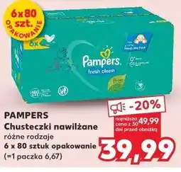 Kaufland Pampers Chusteczki nawilżane różne rodzaje 6 x 80 szt oferta