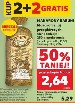 Kaufland Makaron z jaj przepiórczych Makarony Babuni oferta