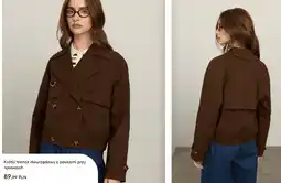 Sinsay Krótki trencz dwurzędowy z paskami przy rękawach oferta
