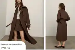 Sinsay Klasyczny trencz z paskiem Sinsay oferta