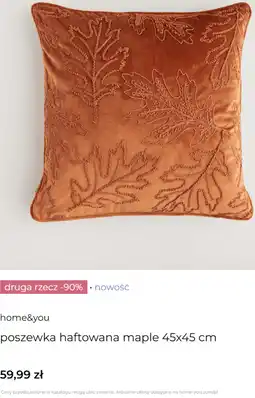Home&You home&you poszewka haftowana maple 45x45 cm oferta