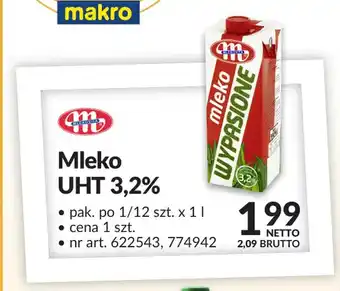 Makro Mleko UHT Wypasione Mlekovita 3,2% oferta