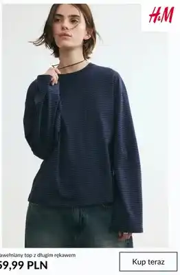 Bawełniany top z długim rękawem H & M