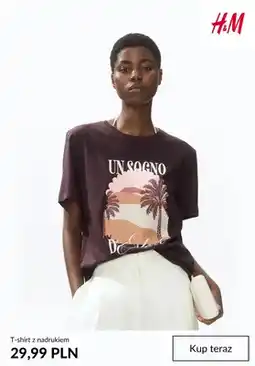 H&M T-shirt z nadrukiem H & M oferta