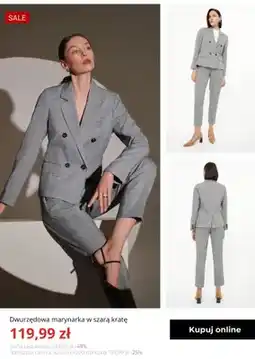 Greenpoint Marynarka dwurzędowa Greenpoint w szarą kratę oferta