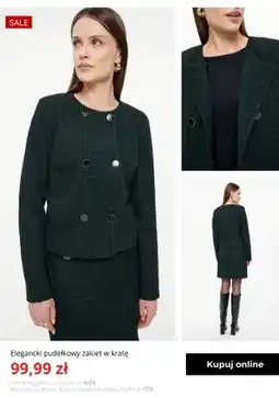 Greenpoint Żakiet pudełkowy w kratę Greenpoint oferta