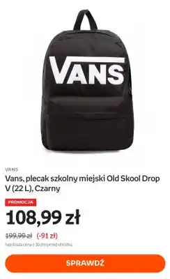 Empik Plecak szkolny miejski Vans Old Skool Drop V 22 l czarny oferta