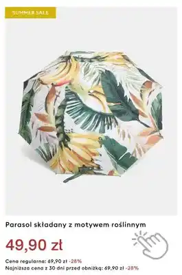 Parasol składany z motywem roślinnym Medicine