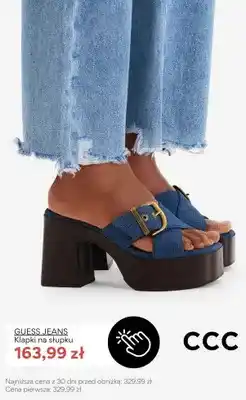 CCC Klapki na słupku Guess Jeans oferta