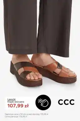 CCC Klapki skórzane Lasocki oferta