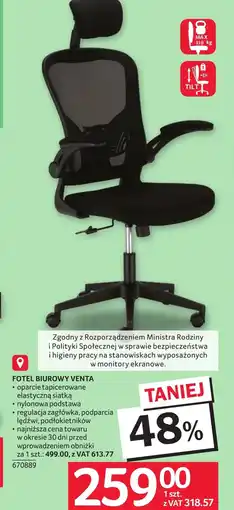 Selgros Fotel biurowy Tilt oferta