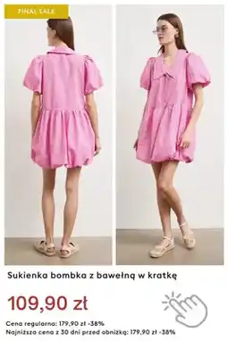 Medicine Sukienka bombka z bawełną w kratkę oferta