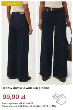 Medicine Jeansy damskie wide leg gładkie Medicine oferta