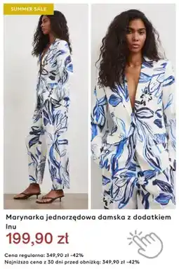 Medicine Marynarka jednorzędowa damska z dodatkiem lnu oferta