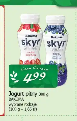 Cezar Delikatesy Jogurt pitny Skyr malina truskawka Bakoma oferta