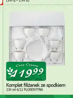 Cezar Delikatesy Komplet filiżanek ze spodkiem Florentyna oferta