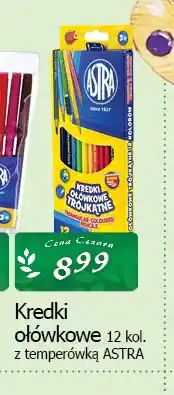 Cezar Delikatesy Kredki ołówkowe trójkątne z temperówką Astra oferta