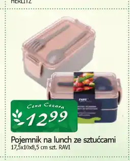 Cezar Delikatesy Pojemnik na lunch ze sztućcami Ravi oferta