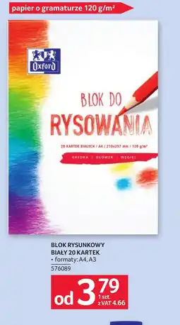 Selgros Blok rysunkowy Oxford oferta