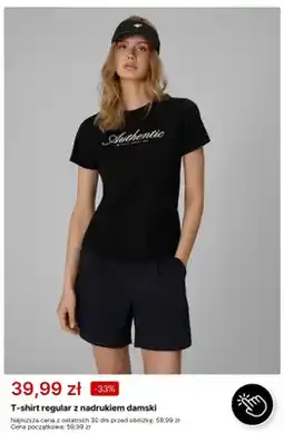 4F T-shirt regular z nadrukiem damski 4F oferta
