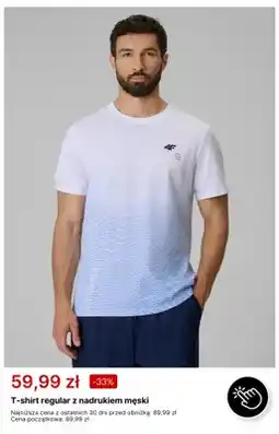 4F T-shirt regular z nadrukiem męski 4F oferta